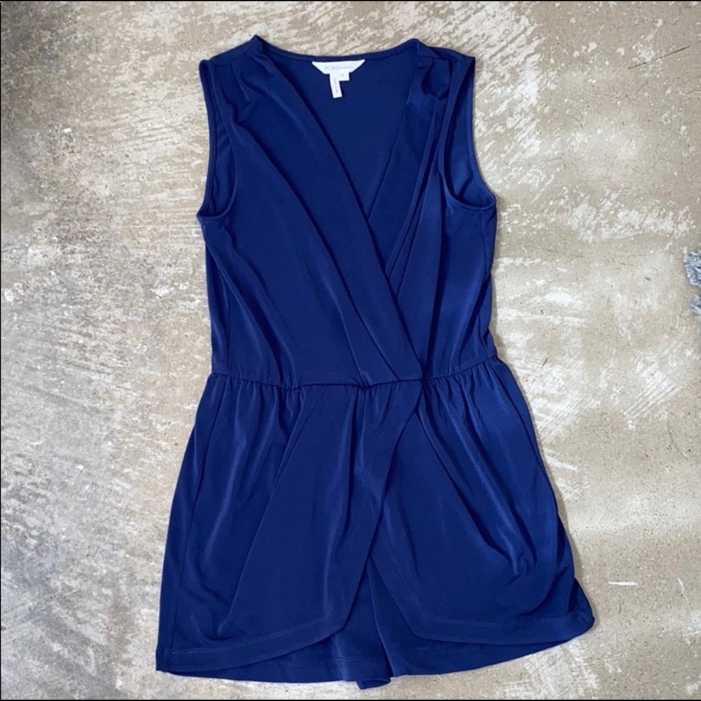 BCBG Blue Purple short romper